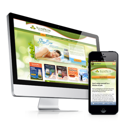 Website design on desktop and mobile