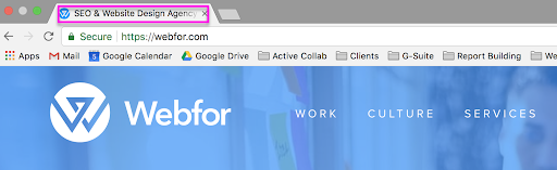 Title Tag on Web Browser Tab