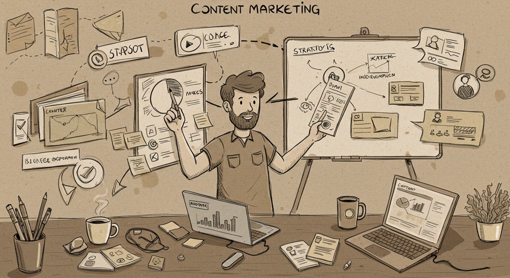 A Content Marketing illustration.