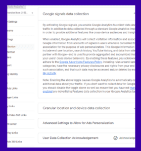 Google Data Signals collection