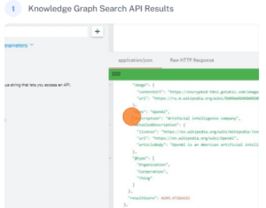 Google Knowledge Graph API Query OpenAI entity