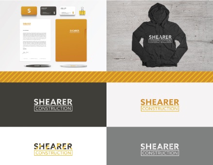 Shearer Construction example logo design