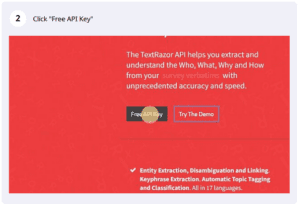 TextRazor Free API key