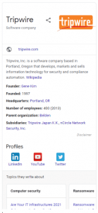 knoweldge panel in Google Results