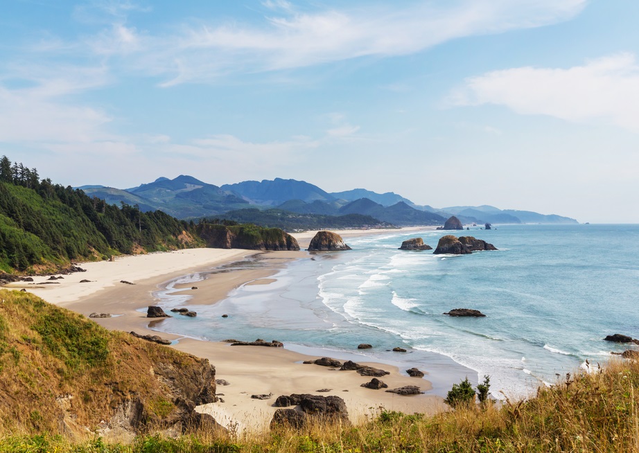 Rocky beaches on Oregon coast.